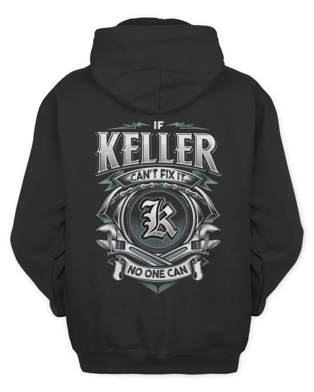KELLER AP81-K4-626 - Personalized Ahmed Quote Apparel “If Ahmed Can't Fix It, No One Can” - Unisex Hoodie - Black