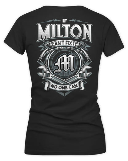 MILTON AP81-K4-626 - Personalized Ahmed Quote Apparel “If Ahmed Can't Fix It, No One Can” - Women's V-Neck T-Shirt - Black