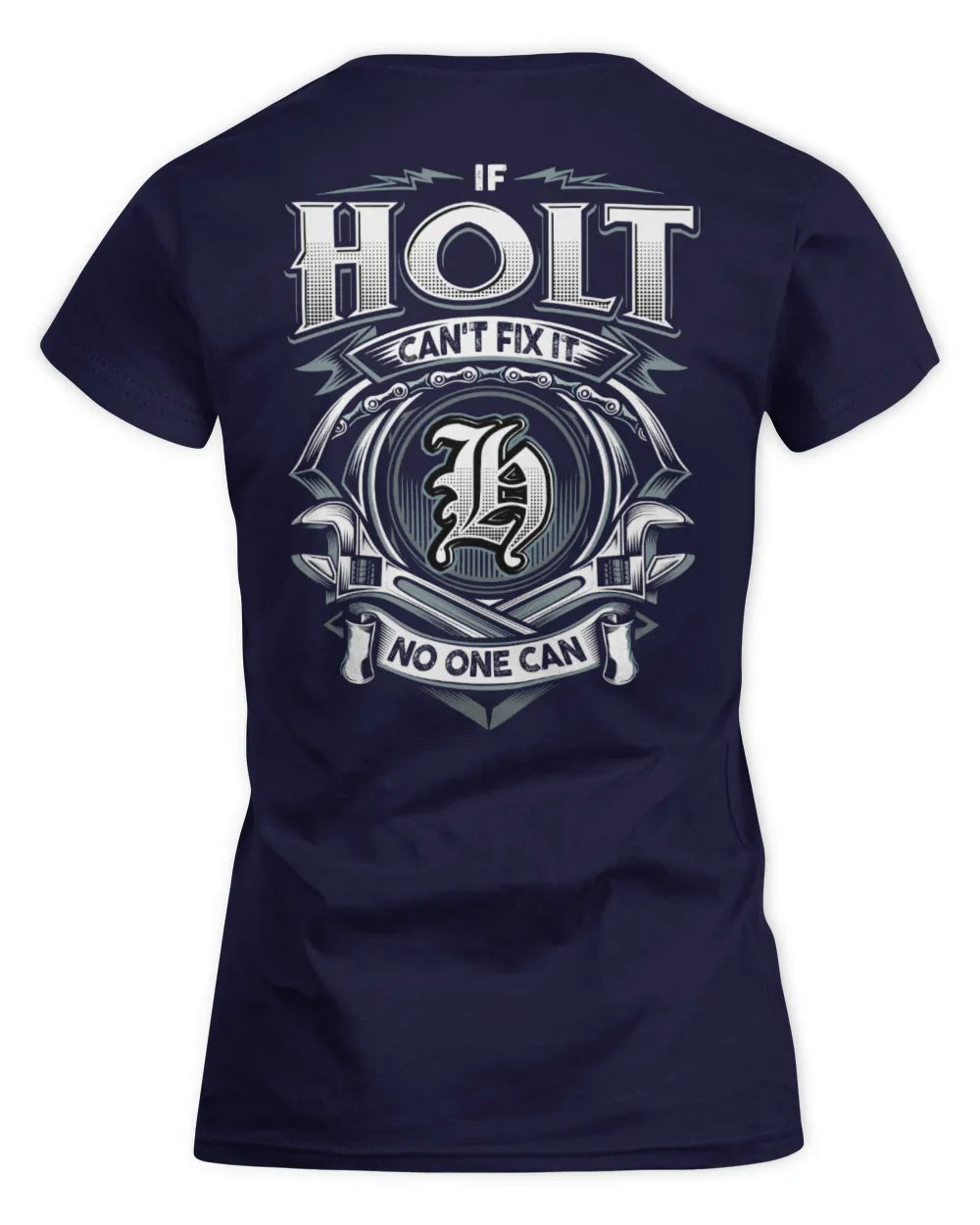 HOLT AP81-K4-626 - Personalized Ahmed Quote Apparel “If Ahmed Can't Fix It, No One Can” - Women's Standard T-Shirt - Navy