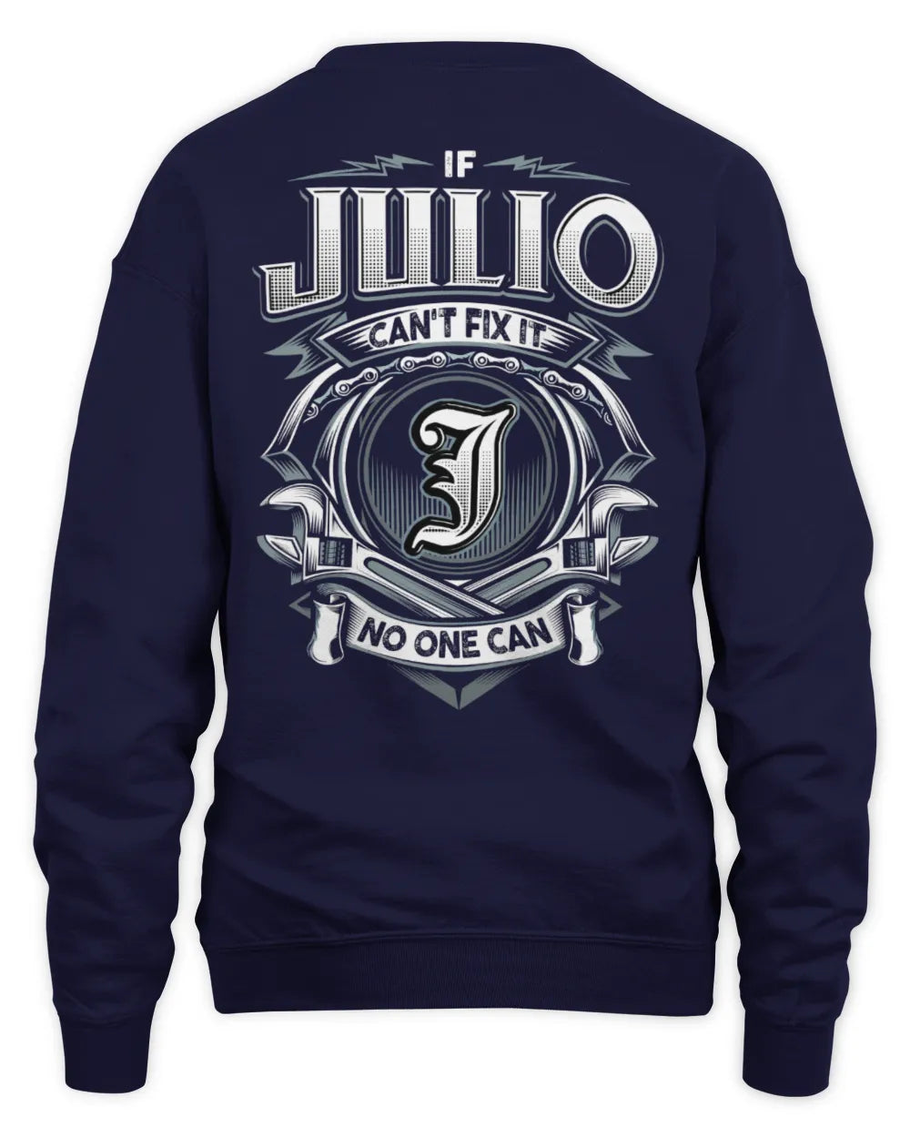 JULIO AP81-K4-626 - Personalized Ahmed Quote Apparel “If Ahmed Can't Fix It, No One Can” - Unisex Sweatshirt - Navy