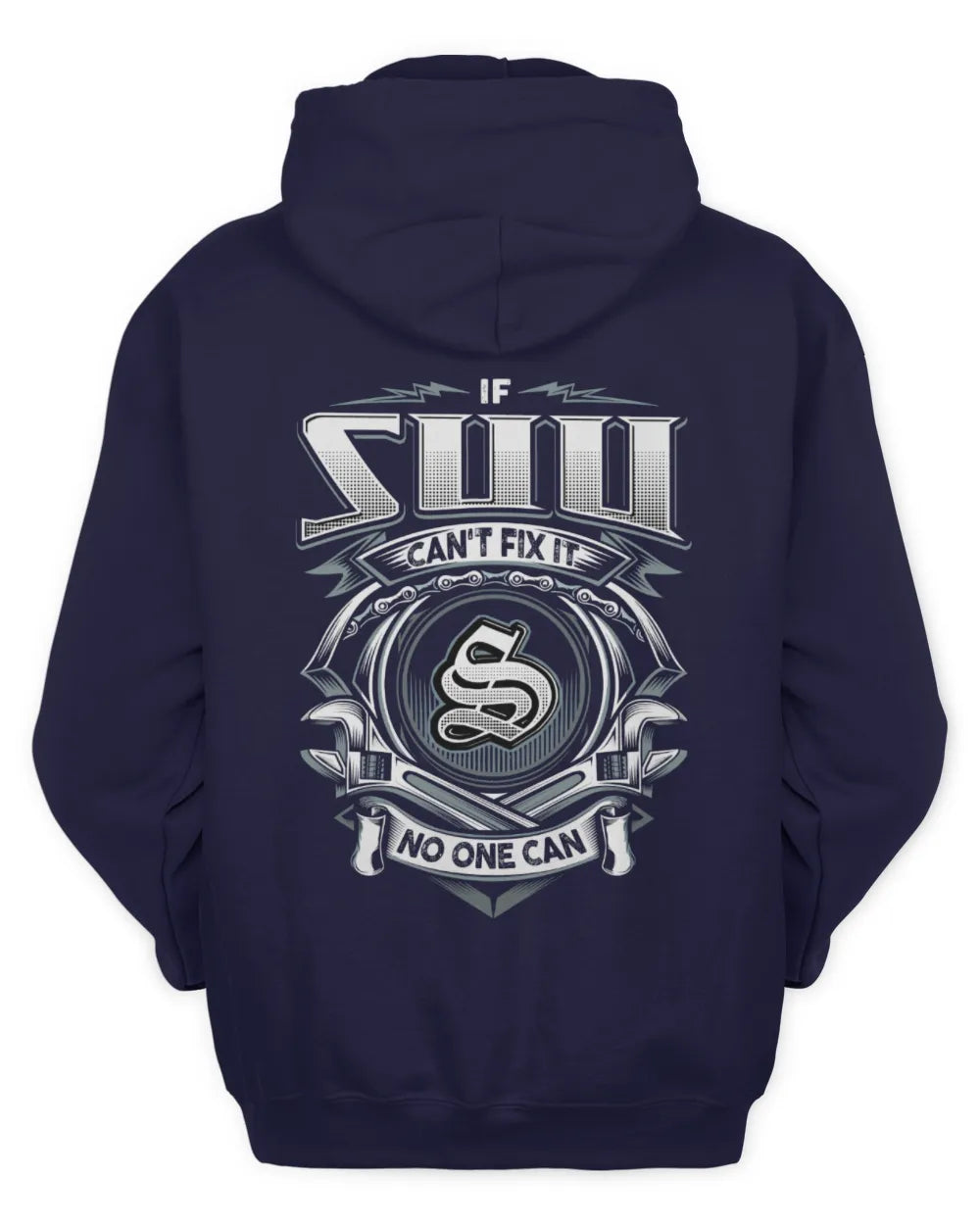 SUU AP81-K4-626 - Personalized Ahmed Quote Apparel “If Ahmed Can't Fix It, No One Can” - Unisex Hoodie - Navy