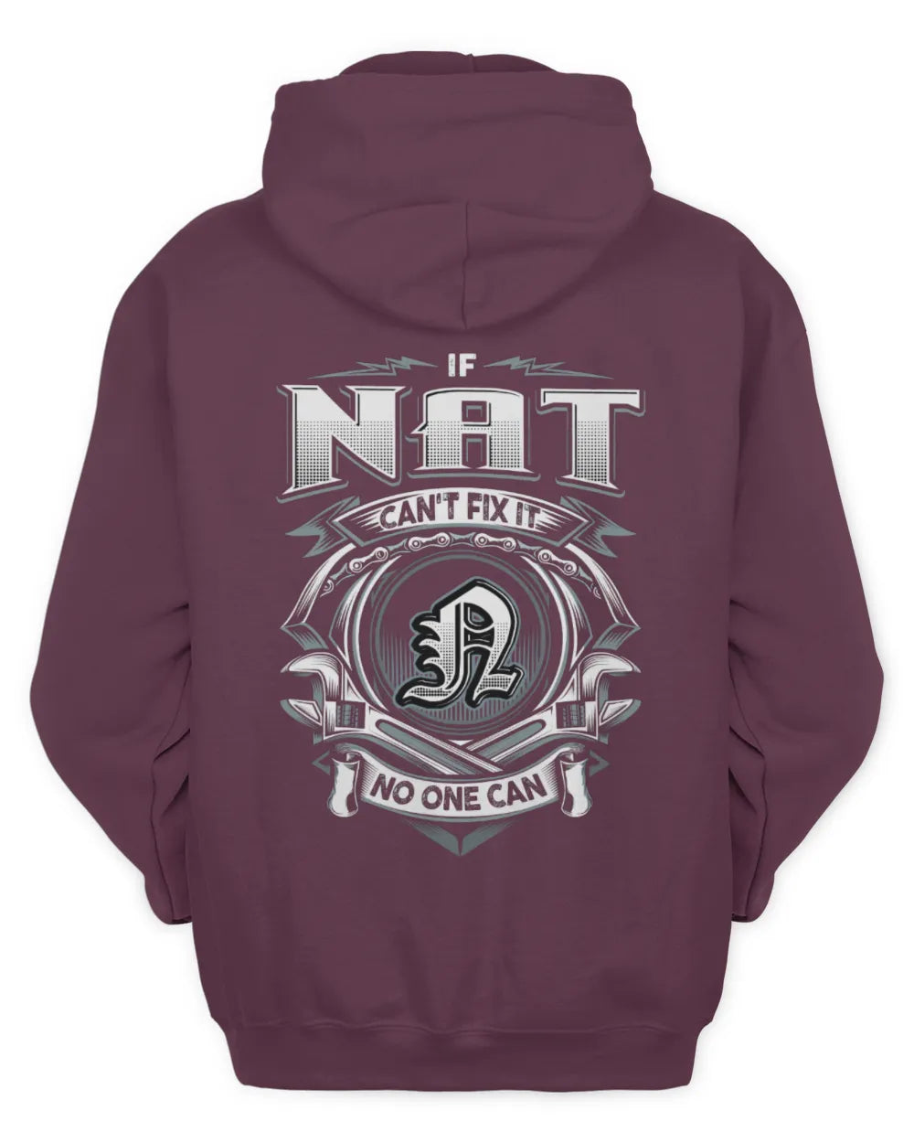 NAT AP81-K4-626 - Personalized Ahmed Quote Apparel “If Ahmed Can't Fix It, No One Can” - Unisex Hoodie - Maroon