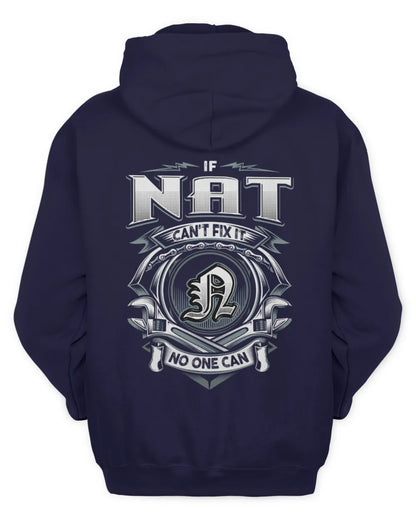 NAT AP81-K4-626 - Personalized Ahmed Quote Apparel “If Ahmed Can't Fix It, No One Can” - Unisex Hoodie - Navy