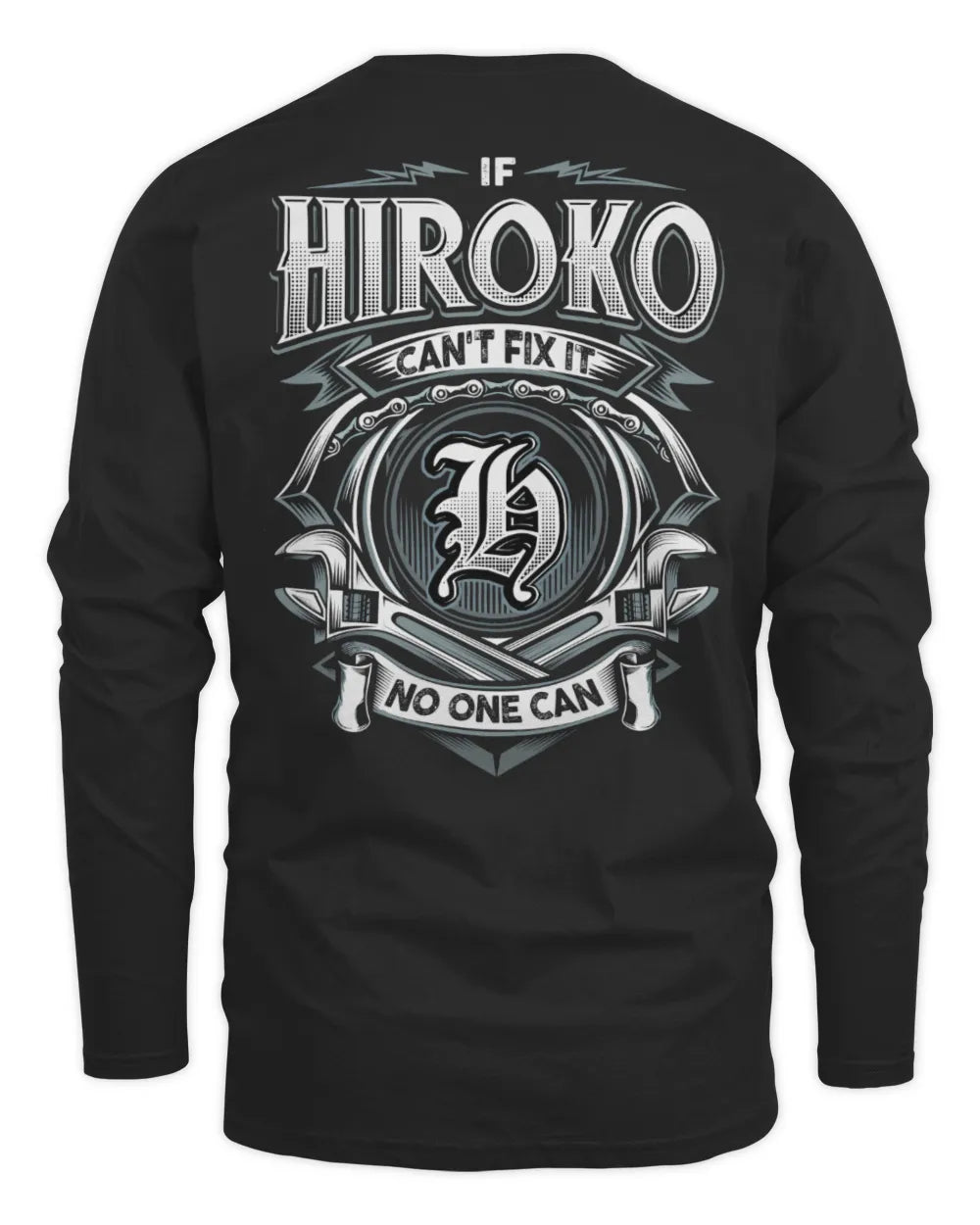 HIROKO AP81-K4-626 - Personalized Ahmed Quote Apparel “If Ahmed Can't Fix It, No One Can” - Men's Long Sleeved T-Shirt - Black