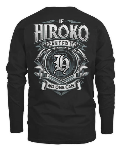 HIROKO AP81-K4-626 - Personalized Ahmed Quote Apparel “If Ahmed Can't Fix It, No One Can” - Men's Long Sleeved T-Shirt - Black