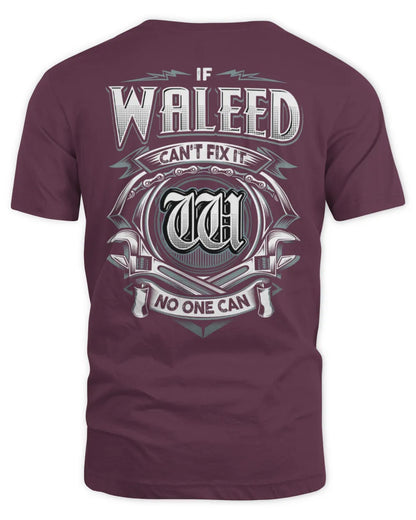WALEED AP81-K4-626 - Personalized Ahmed Quote Apparel “If Ahmed Can't Fix It, No One Can” - Unisex Standard T-Shirt - Maroon