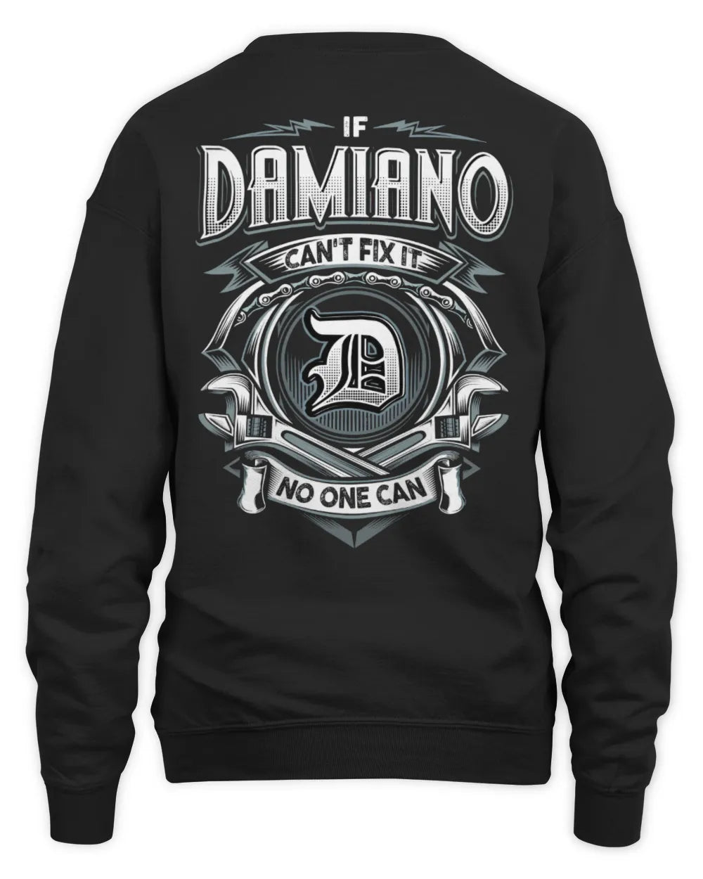 DAMIANO AP81-K4-626 - Personalized Ahmed Quote Apparel “If Ahmed Can't Fix It, No One Can” - Unisex Sweatshirt - Black