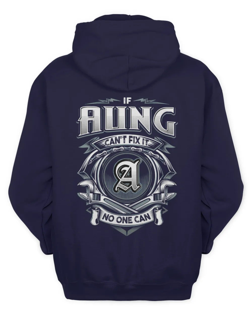 AUNG AP81-K4-626 - Personalized Ahmed Quote Apparel “If Ahmed Can't Fix It, No One Can” - Unisex Hoodie - Navy
