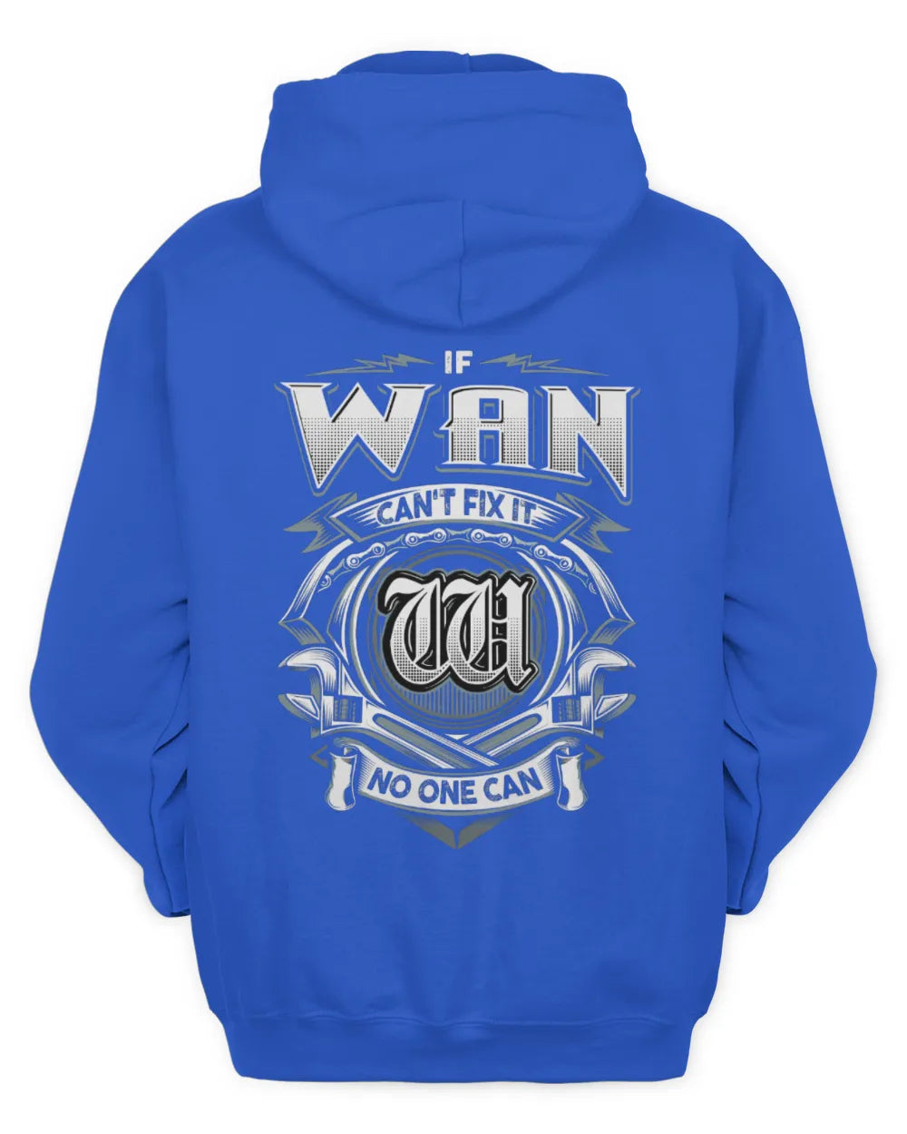 WAN AP81-K4-626 - Personalized Ahmed Quote Apparel “If Ahmed Can't Fix It, No One Can” - Unisex Hoodie - Royal