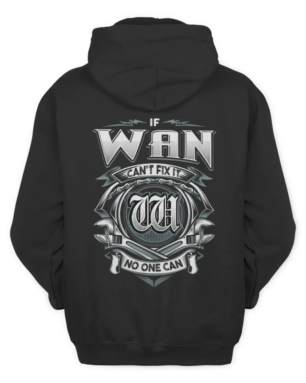 WAN AP81-K4-626 - Personalized Ahmed Quote Apparel “If Ahmed Can't Fix It, No One Can” - Unisex Hoodie - Black
