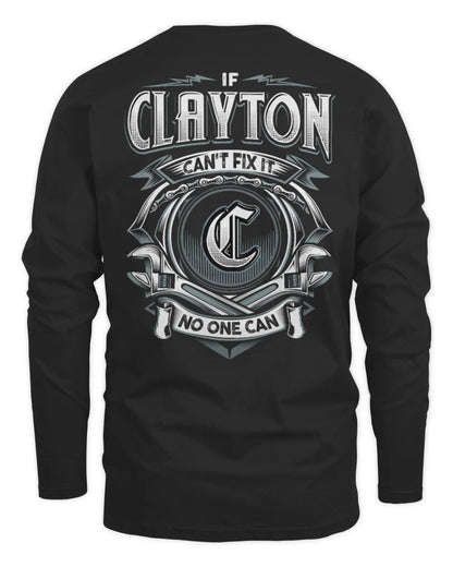 CLAYTON AP81-K4-626 - Personalized Ahmed Quote Apparel “If Ahmed Can't Fix It, No One Can” - Men's Long Sleeved T-Shirt - Black
