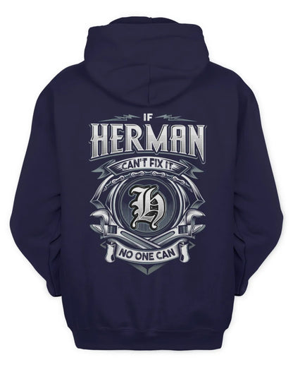 HERMAN AP81-K4-626 - Personalized Ahmed Quote Apparel “If Ahmed Can't Fix It, No One Can” - Unisex Hoodie - Navy