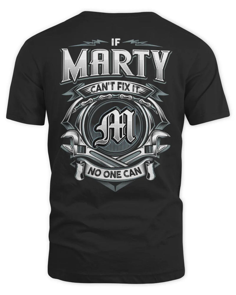 MARTY AP81-K4-626 - Personalized Ahmed Quote Apparel “If Ahmed Can't Fix It, No One Can” - Unisex Standard T-Shirt - Black