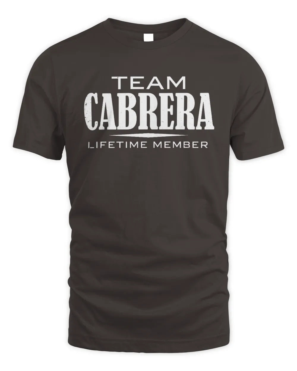 CABRERA BL62-K4-128 - Personalized “Team NAME Lifetime Member” - Unisex Standard T-Shirt - Dark Chocolate