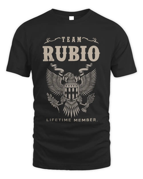 RUBIO TP06-K82 – Personalized Classic Style Apparel “Team NAME Lifetime Member” - Unisex Standard T-Shirt - Black