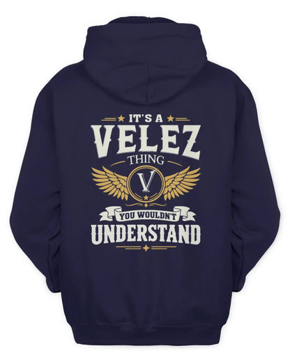VELEZ KT06-M008 It’s a [NAME] Thing – You Wouldn’t Understand | Personalized Vintage T-Shirt - Unisex Hoodie - Navy