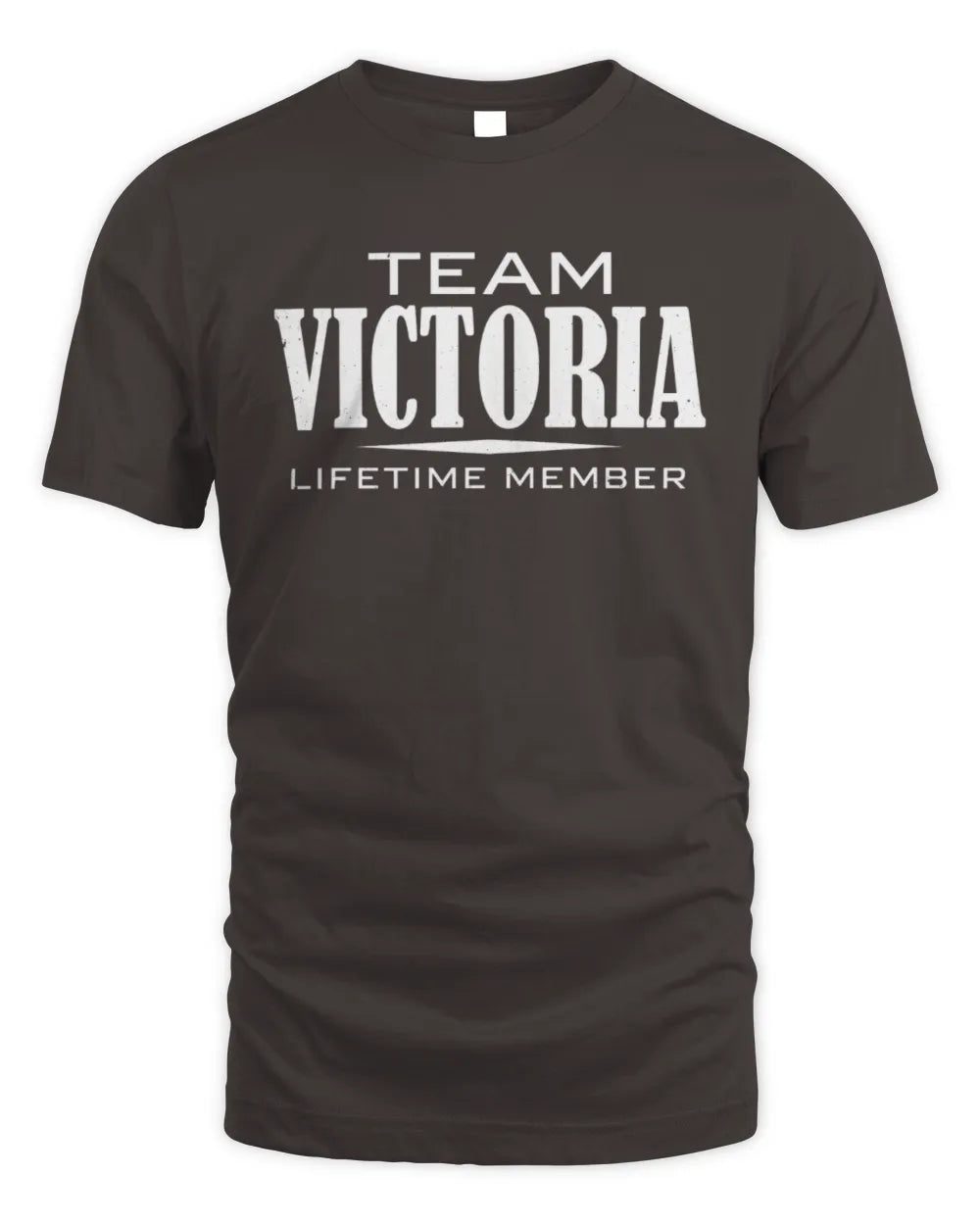 VICTORIA BL62-K4-128 - Personalized “Team NAME Lifetime Member” - Unisex Standard T-Shirt - Dark Chocolate