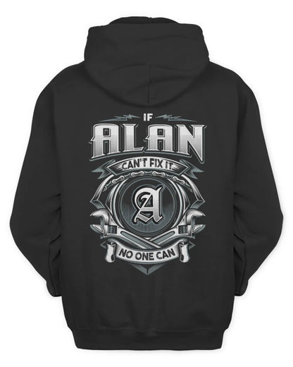 ALAN AP81-K4-626 - Personalized Ahmed Quote Apparel “If Ahmed Can't Fix It, No One Can” - Unisex Hoodie - Black