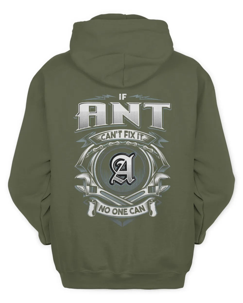 ANT AP81-K4-626 - Personalized Ahmed Quote Apparel “If Ahmed Can't Fix It, No One Can” - Unisex Hoodie - Military Green