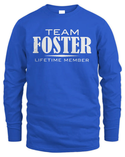 FOSTER BL62-K4-128 - Personalized “Team NAME Lifetime Member” - Men's Long Sleeved T-Shirt - Royal