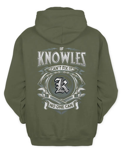 KNOWLES AP81-K4-626 - Personalized Ahmed Quote Apparel “If Ahmed Can't Fix It, No One Can” - Unisex Hoodie - Military Green