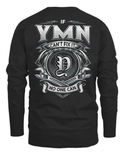 YMN AP81-K4-626 - Personalized Ahmed Quote Apparel “If Ahmed Can't Fix It, No One Can” - Men's Long Sleeved T-Shirt - Black