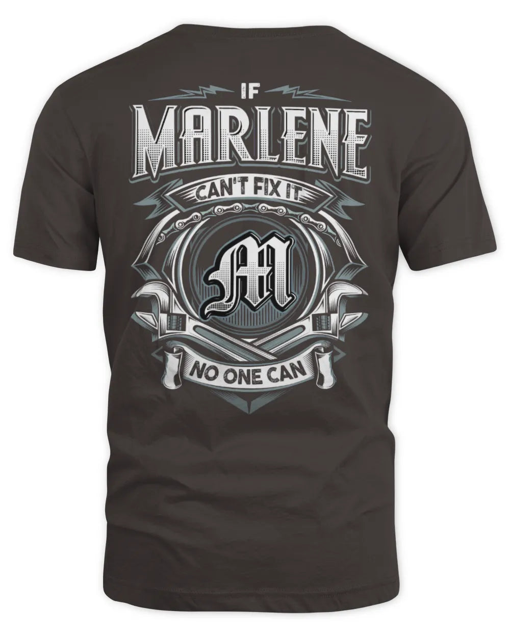 MARLENE AP81-K4-626 - Personalized Ahmed Quote Apparel “If Ahmed Can't Fix It, No One Can” - Unisex Standard T-Shirt - Dark Chocolate