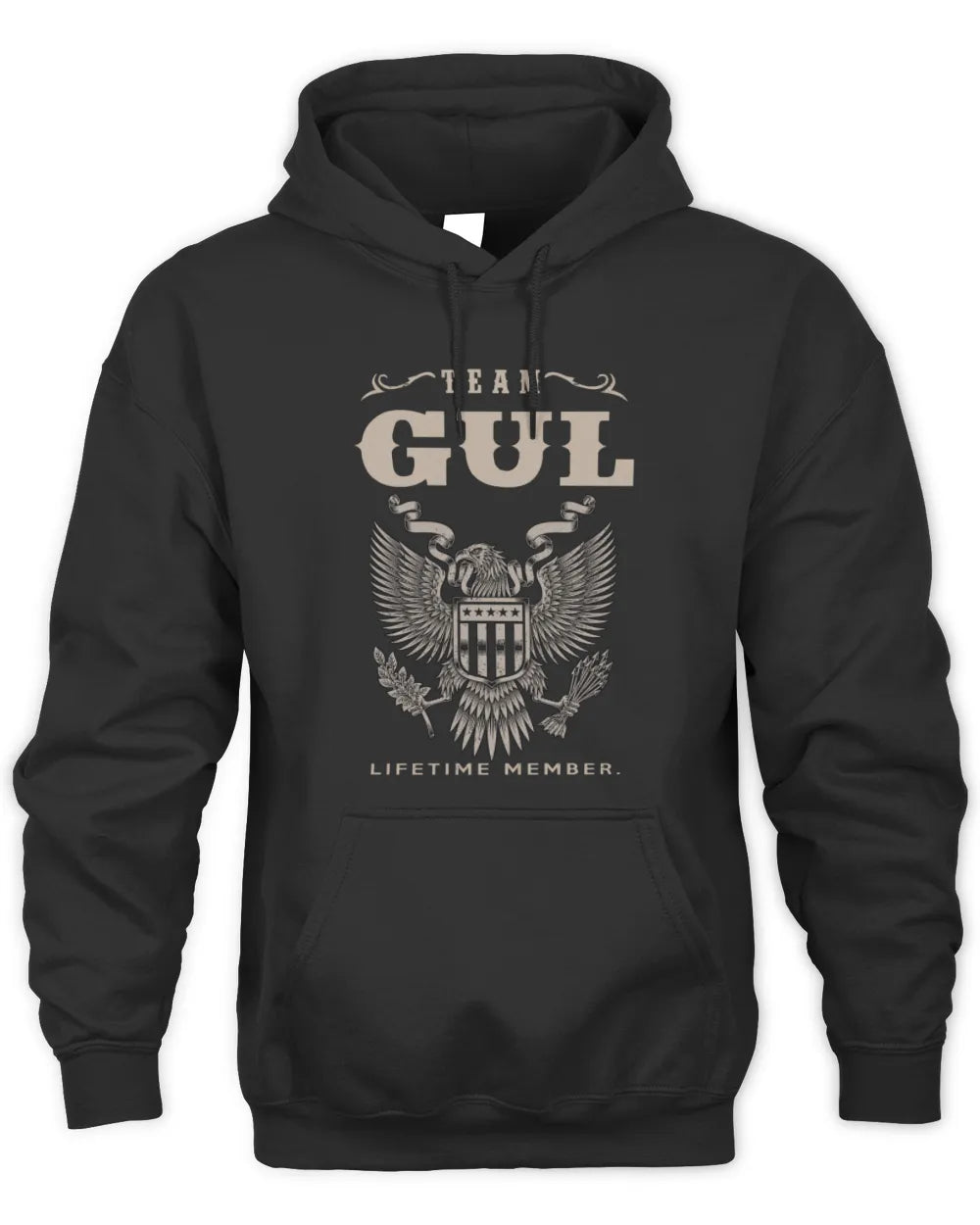 GUL TP06-K82 – Personalized Classic Style Apparel “Team NAME Lifetime Member” - Unisex Hoodie - Black