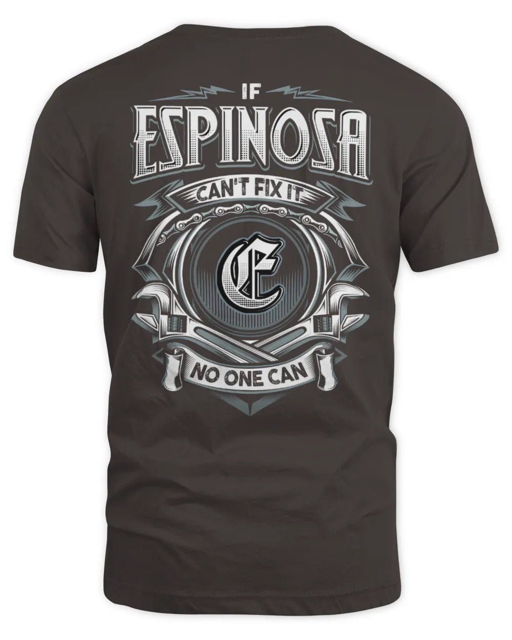 ESPINOSA AP81-K4-626 - Personalized Ahmed Quote Apparel “If Ahmed Can't Fix It, No One Can” - Unisex Standard T-Shirt - Dark Chocolate