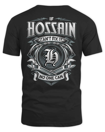 HOSSAIN AP81-K4-626 - Personalized Ahmed Quote Apparel “If Ahmed Can't Fix It, No One Can” - Unisex Standard T-Shirt - Black