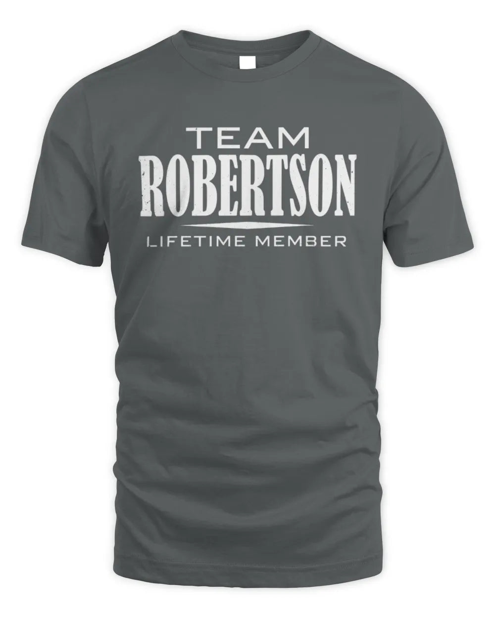 ROBERTSON BL62-K4-128 - Personalized “Team NAME Lifetime Member” - Unisex Standard T-Shirt - Charcoal