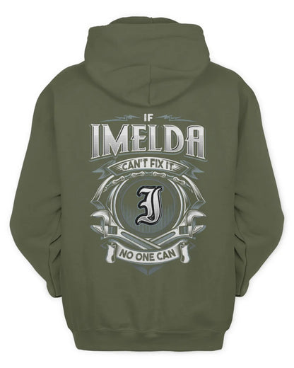 IMELDA AP81-K4-626 - Personalized Ahmed Quote Apparel “If Ahmed Can't Fix It, No One Can” - Unisex Hoodie - Military Green
