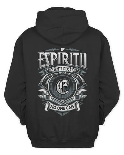 ESPIRITU AP81-K4-626 - Personalized Ahmed Quote Apparel “If Ahmed Can't Fix It, No One Can” - Unisex Hoodie - Black
