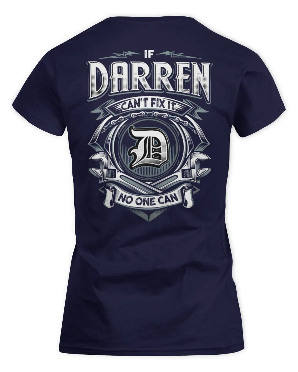 DARREN AP81-K4-626 - Personalized Ahmed Quote Apparel “If Ahmed Can't Fix It, No One Can” - Women's Standard T-Shirt - Navy