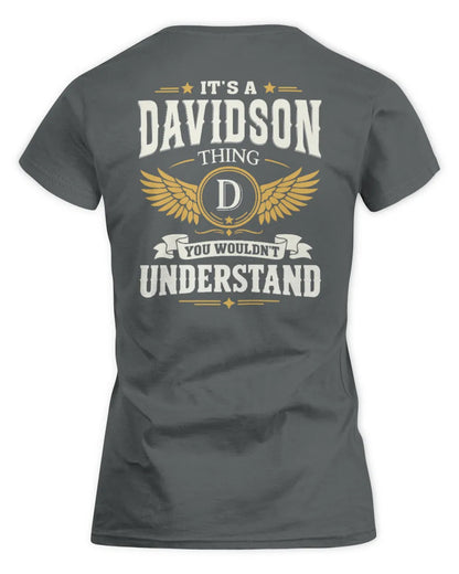 DAVIDSON KT06-M008 It’s a [NAME] Thing – You Wouldn’t Understand | Personalized Vintage T-Shirt - Women's Standard T-Shirt - Charcoal