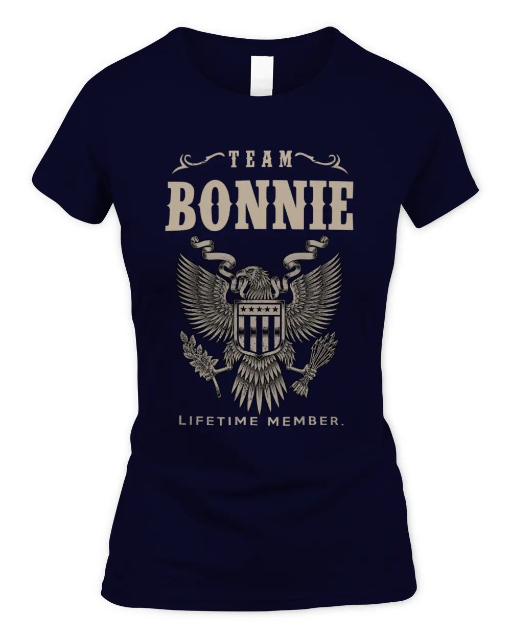 BONNIE TP06-K82 – Personalized Classic Style Apparel “Team NAME Lifetime Member” - Women's Standard T-Shirt - Navy