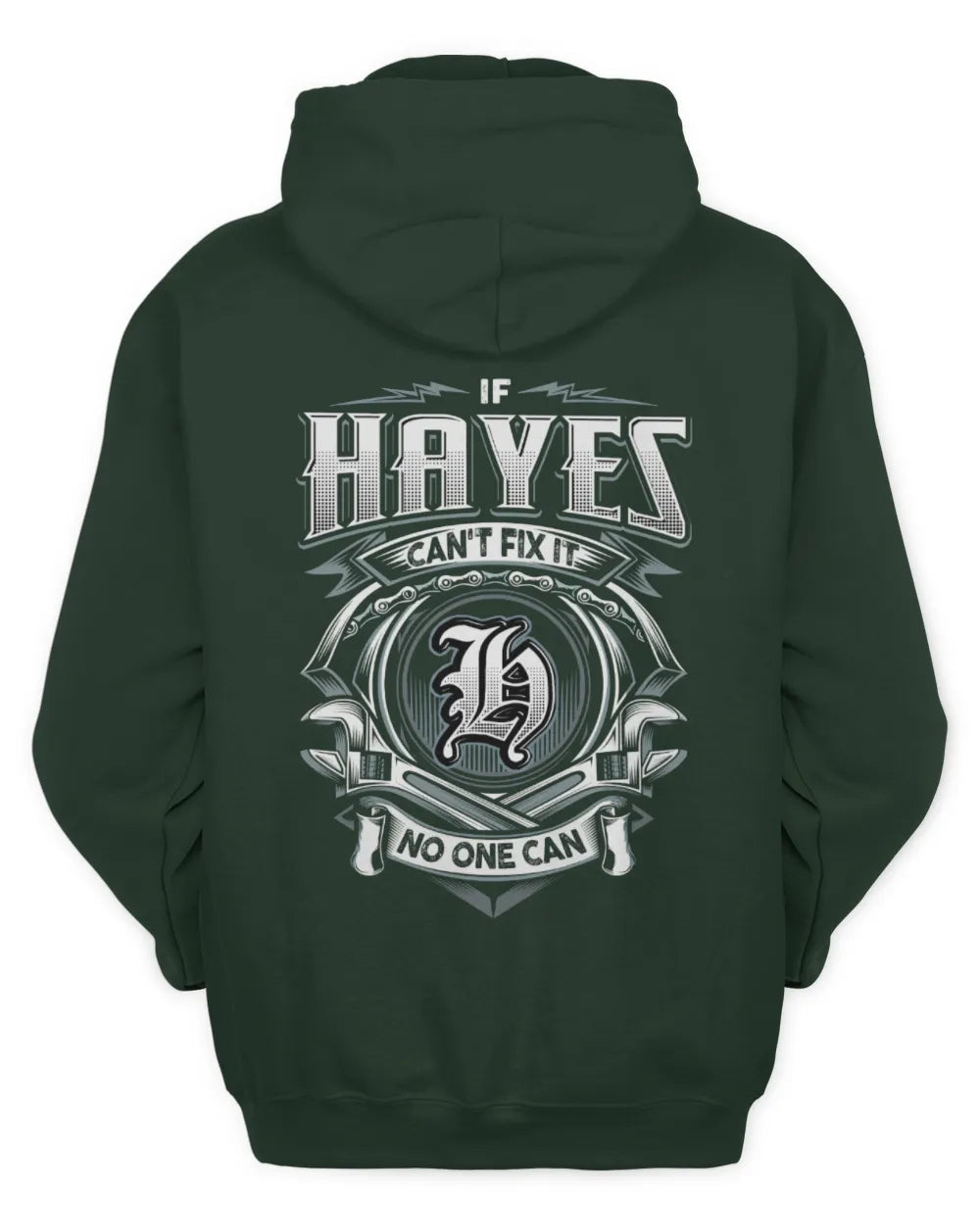 HAYES AP81-K4-626 - Personalized Ahmed Quote Apparel “If Ahmed Can't Fix It, No One Can” - Unisex Hoodie - Forest Green