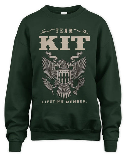 KIT TP06-K82 – Personalized Classic Style Apparel “Team NAME Lifetime Member” - Unisex Sweatshirt - Forest Green