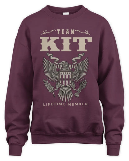 KIT TP06-K82 – Personalized Classic Style Apparel “Team NAME Lifetime Member” - Unisex Sweatshirt - Maroon