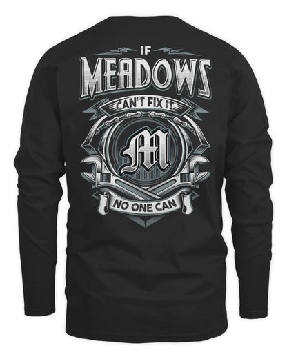 MEADOWS AP81-K4-626 - Personalized Ahmed Quote Apparel “If Ahmed Can't Fix It, No One Can” - Men's Long Sleeved T-Shirt - Black