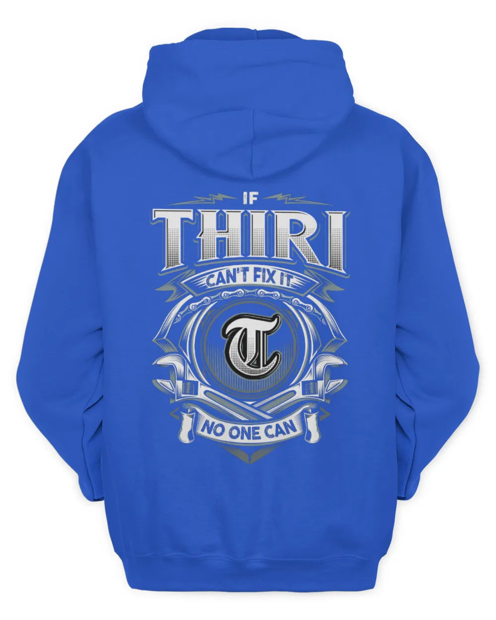 THIRI AP81-K4-626 - Personalized Ahmed Quote Apparel “If Ahmed Can't Fix It, No One Can” - Unisex Hoodie - Royal