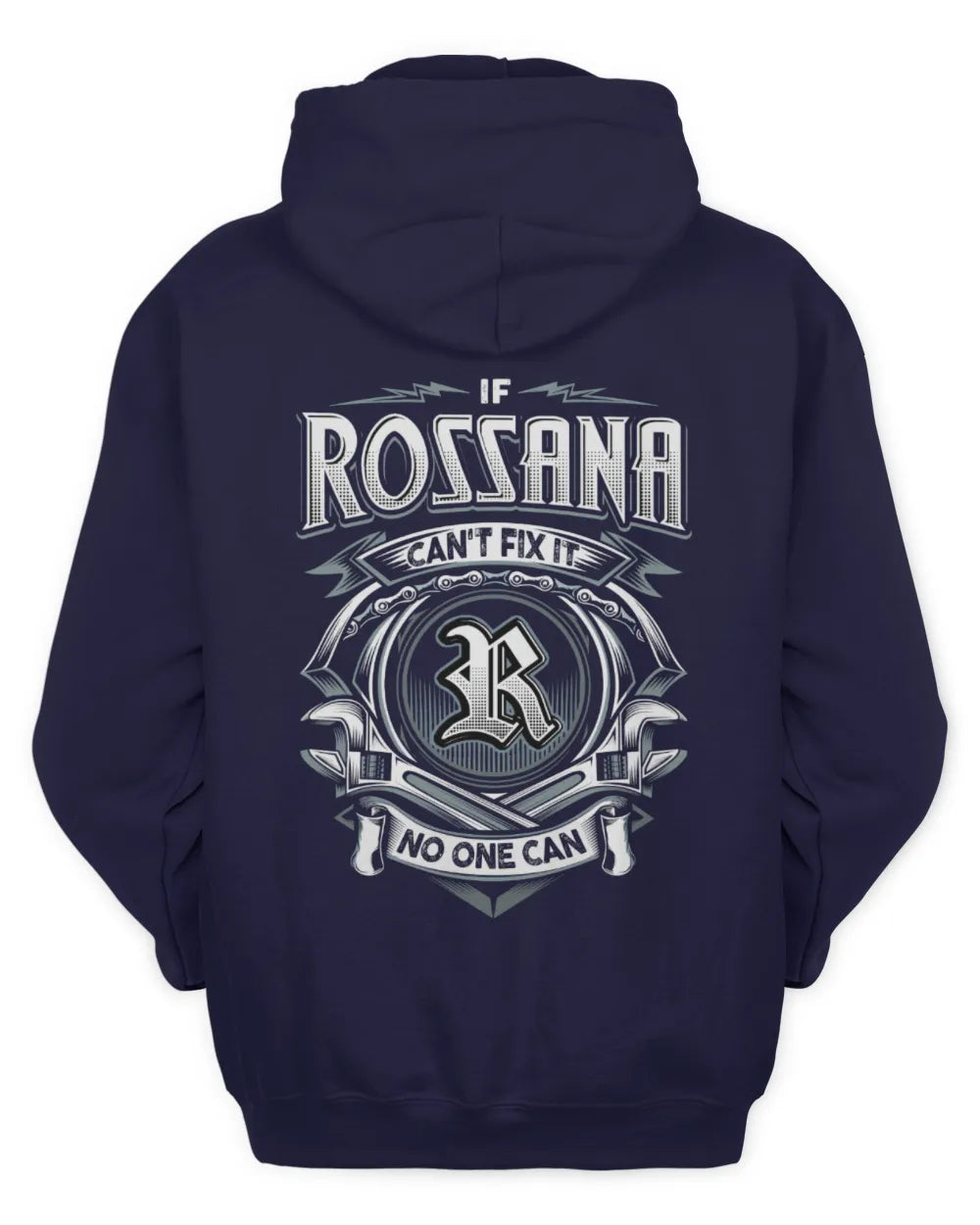 ROSSANA AP81-K4-626 - Personalized Ahmed Quote Apparel “If Ahmed Can't Fix It, No One Can” - Unisex Hoodie - Navy