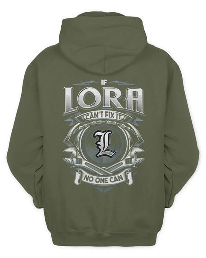 LORA AP81-K4-626 - Personalized Ahmed Quote Apparel “If Ahmed Can't Fix It, No One Can” - Unisex Hoodie - Military Green