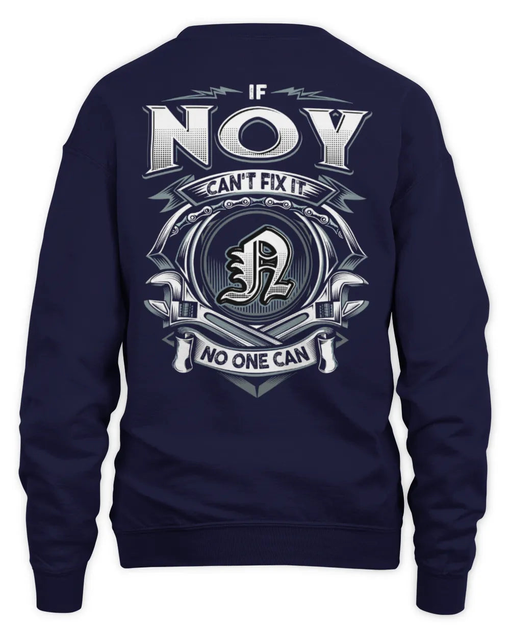 NOY AP81-K4-626 - Personalized Ahmed Quote Apparel “If Ahmed Can't Fix It, No One Can” - Unisex Sweatshirt - Navy