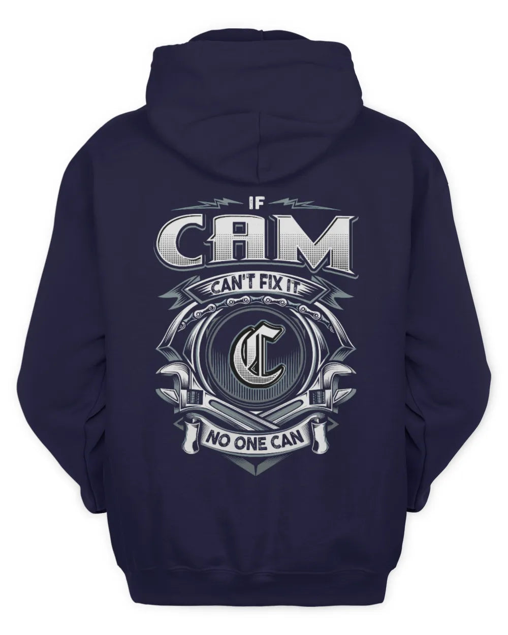 CAM AP81-K4-626 - Personalized Ahmed Quote Apparel “If Ahmed Can't Fix It, No One Can” - Unisex Hoodie - Navy
