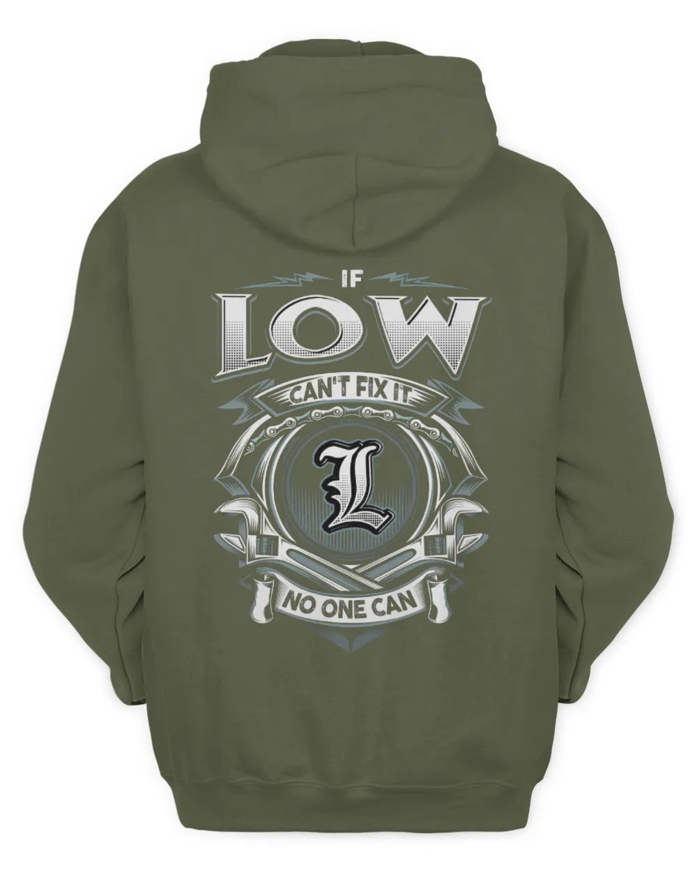 LOW AP81-K4-626 - Personalized Ahmed Quote Apparel “If Ahmed Can't Fix It, No One Can” - Unisex Hoodie - Military Green