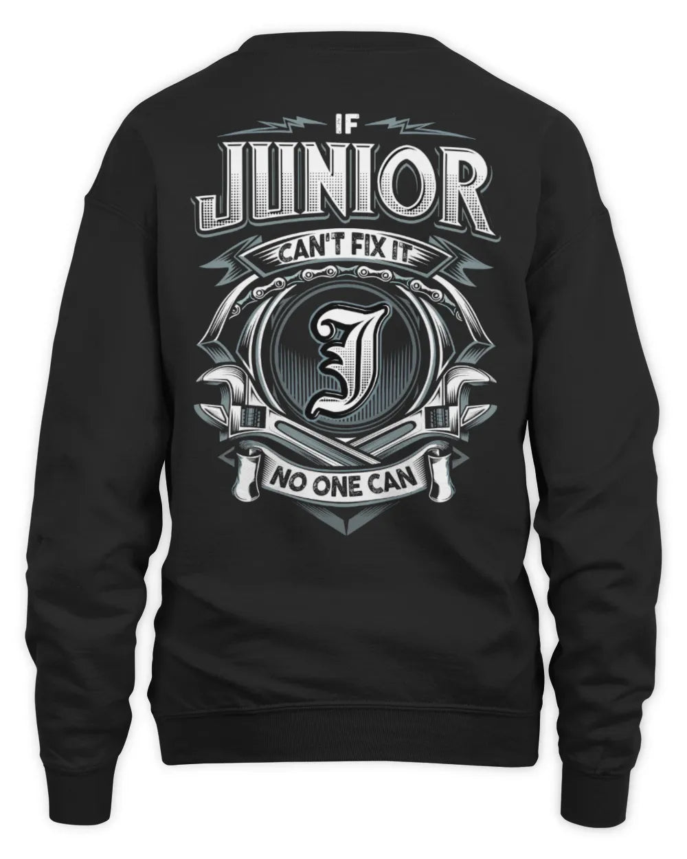 JUNIOR AP81-K4-626 - Personalized Ahmed Quote Apparel “If Ahmed Can't Fix It, No One Can” - Unisex Sweatshirt - Black