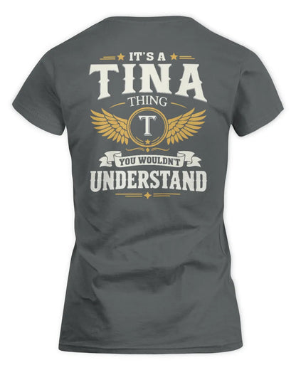 TINA KT06-M008 It’s a [NAME] Thing – You Wouldn’t Understand | Personalized Vintage T-Shirt - Women's Standard T-Shirt - Charcoal