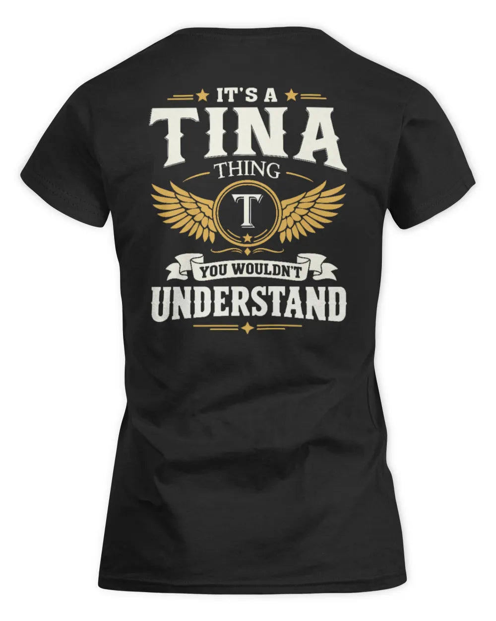 TINA KT06-M008 It’s a [NAME] Thing – You Wouldn’t Understand | Personalized Vintage T-Shirt - Women's Standard T-Shirt - Black