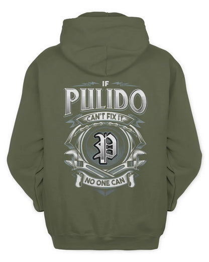 PULIDO AP81-K4-626 - Personalized Ahmed Quote Apparel “If Ahmed Can't Fix It, No One Can” - Unisex Hoodie - Military Green
